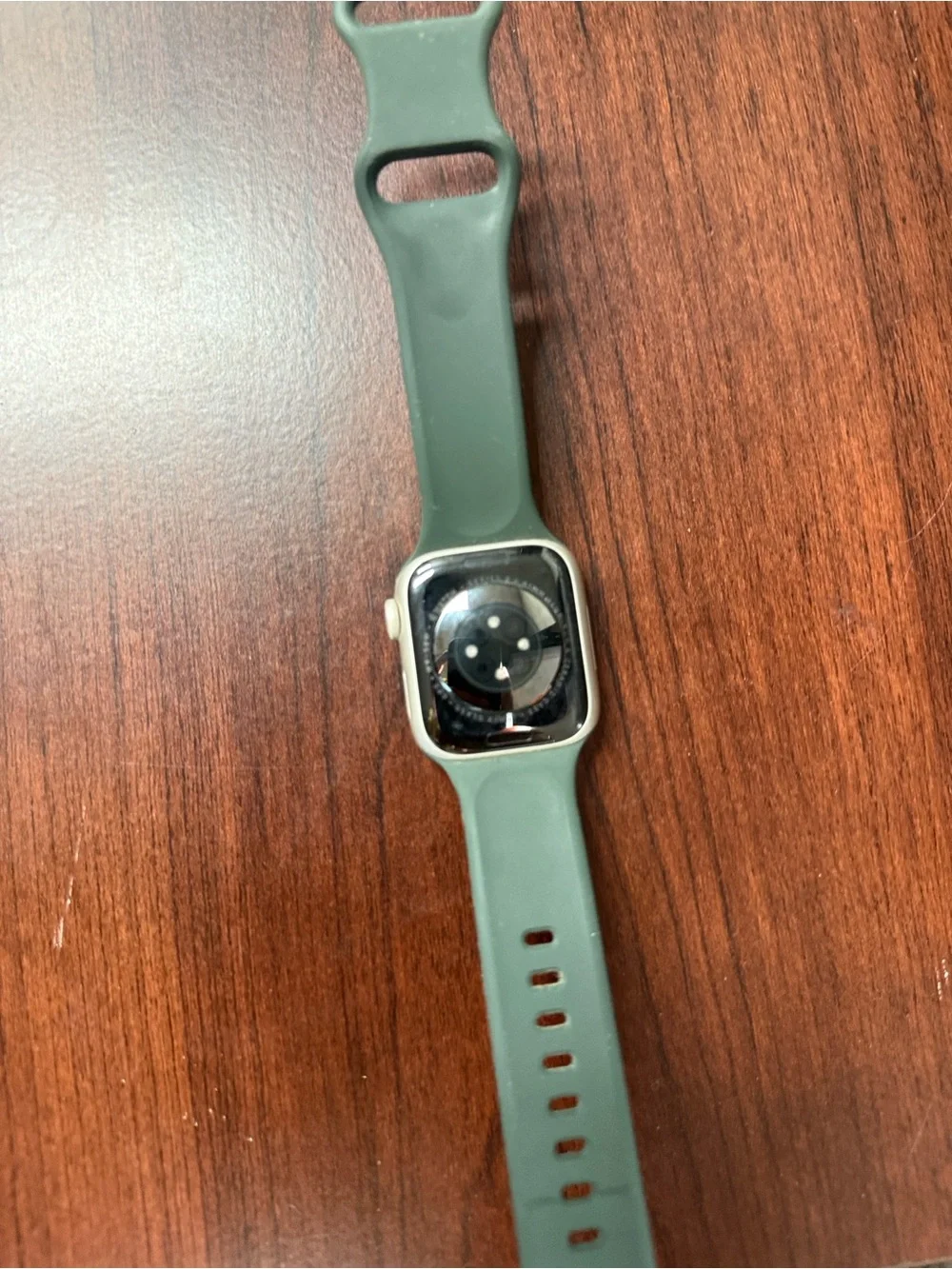 Apple Watch with Olive Green Sport Band - Smartwatch